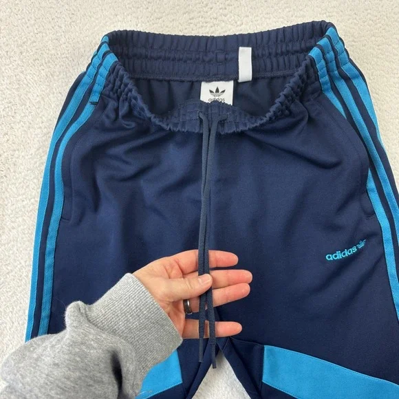 ADIDAS Mens 'Palmerston Joggers' Small Multicolor Sweatpants Zip Pockets Blue - Picture 8 of 14